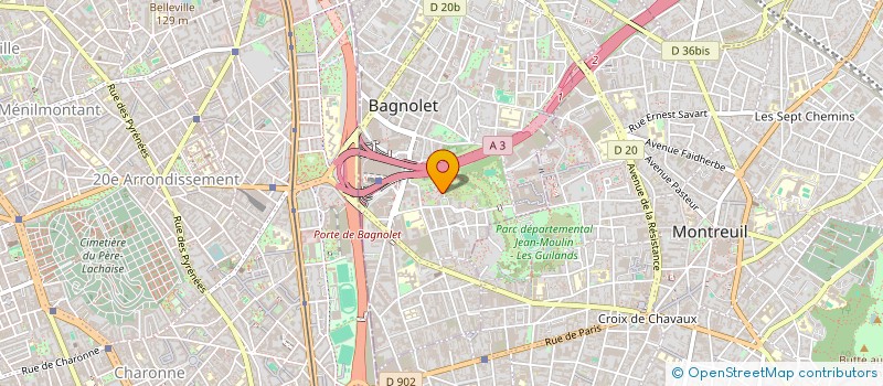 localisation de l'entreprise MADAME MAGALIE JUMARIE à BAGNOLET
