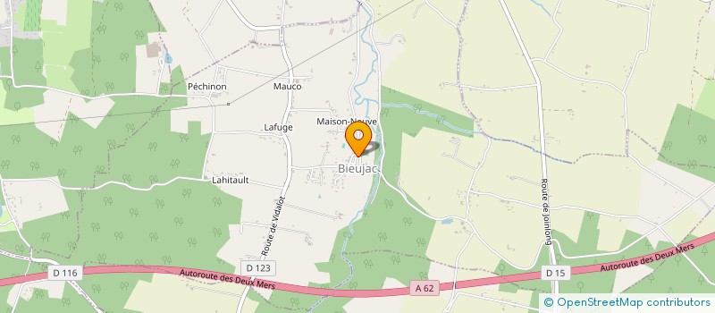 localisation de l'entreprise MADAME MAGALIE LACAZE  BIEUJAC