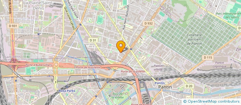 localisation de l'entreprise MADAME MAGALIE LEROY  AUBERVILLIERS