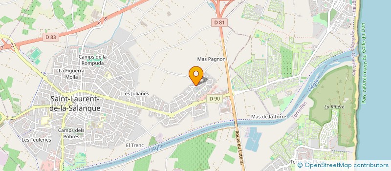 localisation de l'entreprise MADAME MAGALIE MASSART  SAINT-LAURENT-DE-LA-SALANQUE