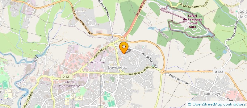localisation de l'entreprise MADAME MAGALIE MOURZELAS  DAVEZIEUX