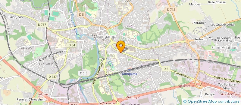 localisation de l'entreprise MADAME MAGALIE PRIGENT  GUINGAMP