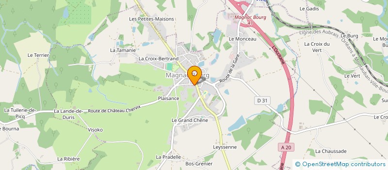 localisation de l'entreprise MADAME MAGALIE REULET  MAGNAC-BOURG