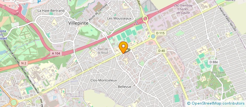 localisation de l'entreprise MADAME MAGALIE ROCHER à VILLEPINTE
