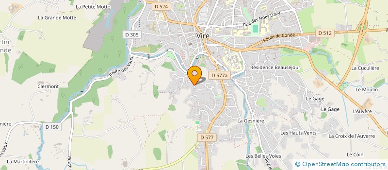 localisation de l'entreprise MADAME MAGALIE ROGER  VIRE-NORMANDIE