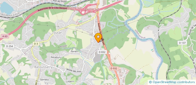 localisation de l'entreprise MADAME MAGALIE VIDEAU  ANGLET