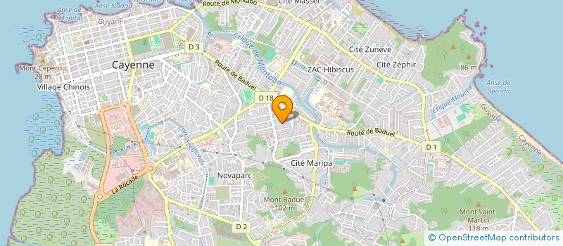 localisation de l'entreprise MADAME MAGALY HERNANDEZ  CAYENNE