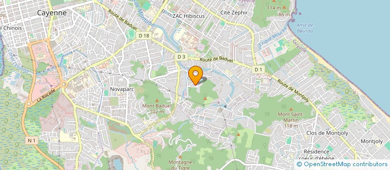 localisation de l'entreprise MADAME MAGALYTA ROSINE  CAYENNE