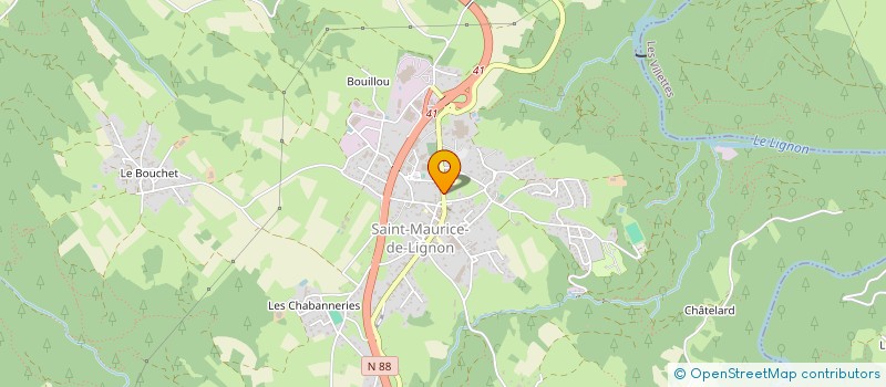 localisation de l'entreprise MADAME MAGDELEINE COTTIER  SAINT-MAURICE-DE-LIGNON