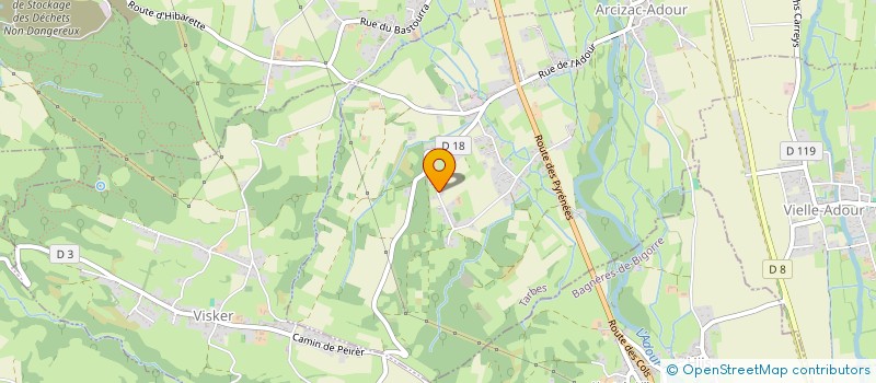 localisation de l'entreprise MADAME MAGDELEINE MENVIELLE  ARCIZAC-ADOUR