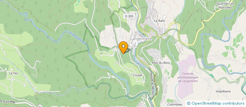 localisation de l'entreprise MADAME MAGUELONE BARLUET DE BEAUCHESNE à LARGENTIERE