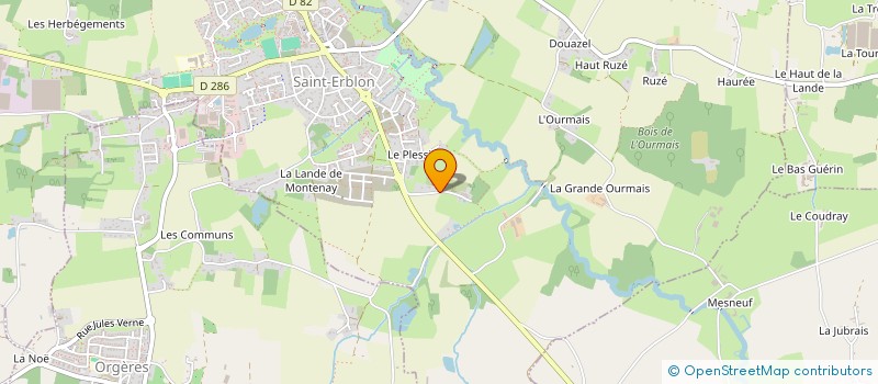 localisation de l'entreprise MADAME MAGUY GUYOMAR  SAINT-ERBLON