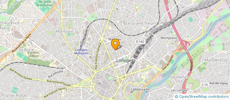localisation de l'entreprise MADAME MAHALIA DRAY à LIMOGES