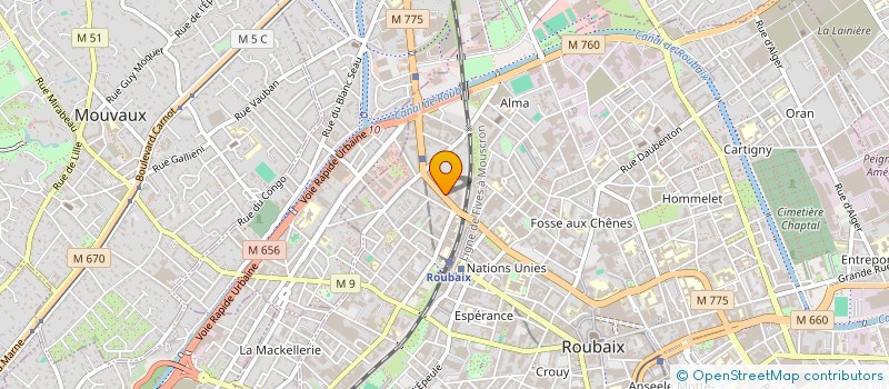 localisation de l'entreprise MADAME MAHAUT BLONDET GONTE à ROUBAIX