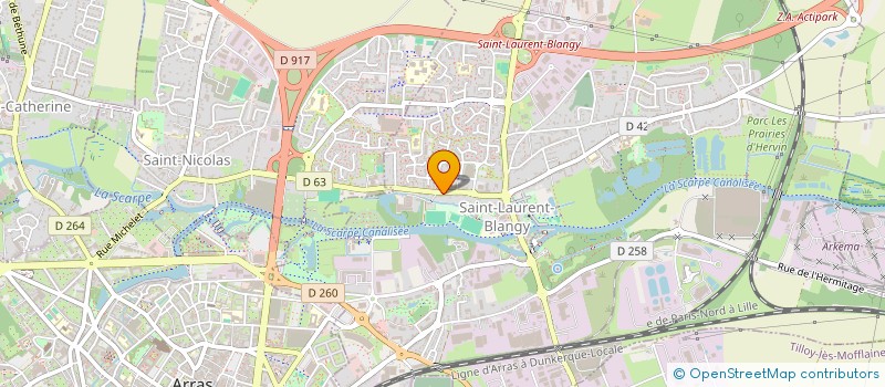 localisation de l'entreprise MADAME MAHAUT BRUNET  SAINT-LAURENT-BLANGY