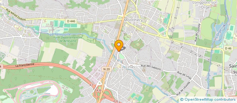 localisation de l'entreprise MADAME MAHJOUBA OUCHARA  LINAS