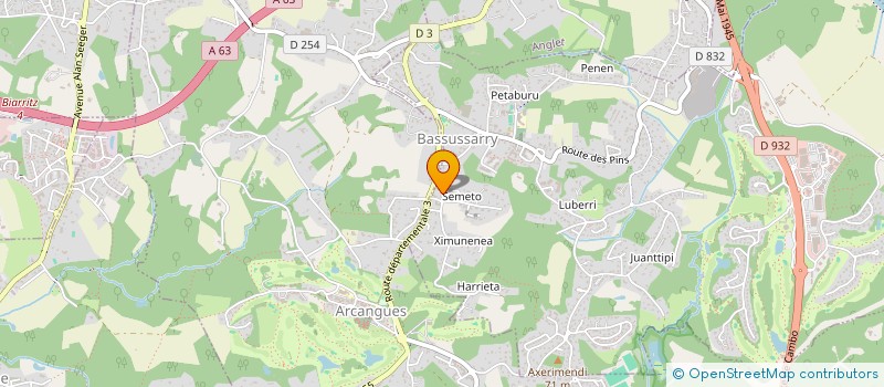 localisation de l'entreprise MADAME MAIALEN ARCOUET  BASSUSSARRY