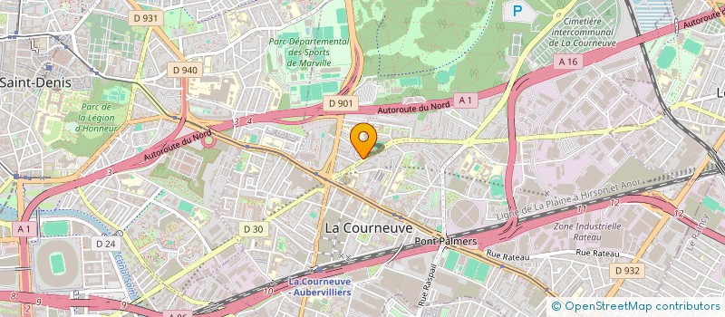 localisation de l'entreprise MADAME MAILYS POUGET  LA COURNEUVE