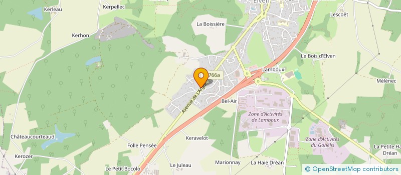 localisation de l'entreprise MADAME MAINA LABBE à ELVEN