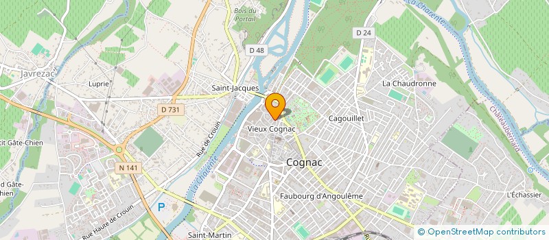 localisation de l'entreprise MADAME MAITE COUPRIE  SAINT-LAURENT-DE-COGNAC