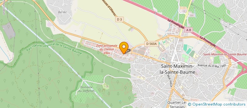 localisation de l'entreprise MADAME MAITE HUTSEBAUT à SAINT-MAXIMIN-LA-SAINTE-BAUME