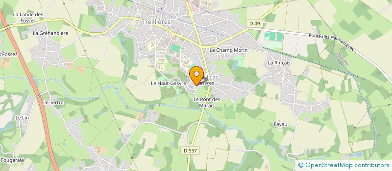 localisation de l'entreprise MADAME MAIWENN DEGRES PITRE  TREILLIERES