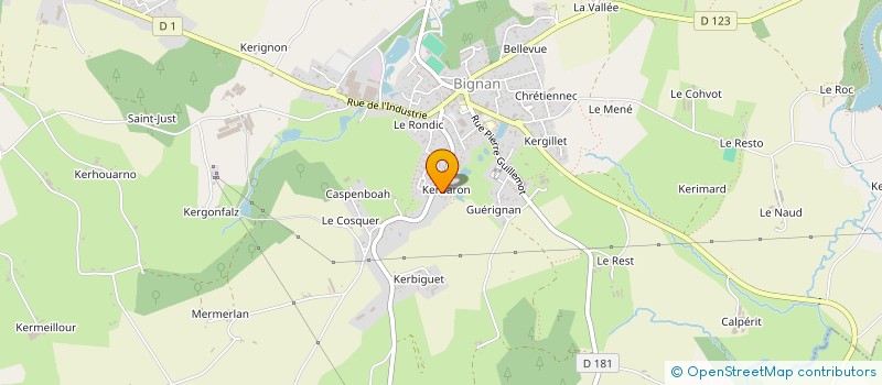 localisation de l'entreprise MADAME MAIWENN DERRIEN  BIGNAN