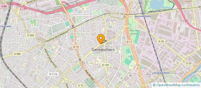 localisation de l'entreprise MADAME MAJDA MELISSA BADROUR à GENNEVILLIERS