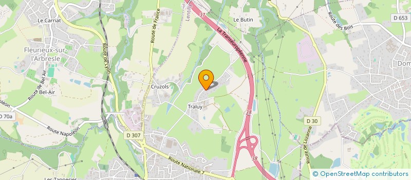 localisation de l'entreprise MADAME MALAURY PLEINECASSAGNE  LENTILLY