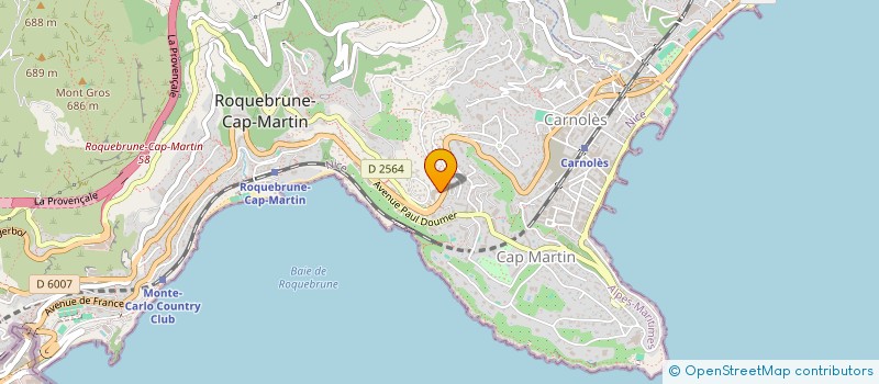localisation de l'entreprise MADAME MALIKA AKRETCHE  ROQUEBRUNE-CAP-MARTIN