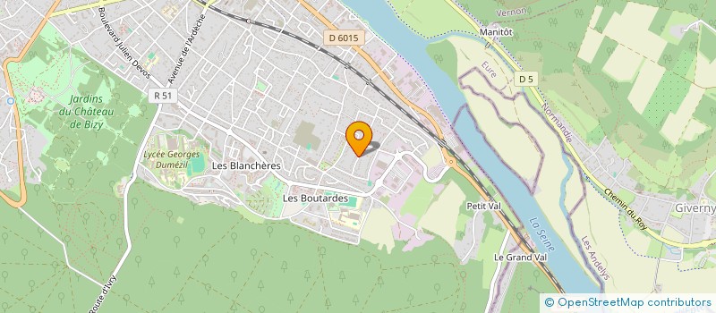 localisation de l'entreprise MADAME MALIKA ALEM  VERNON