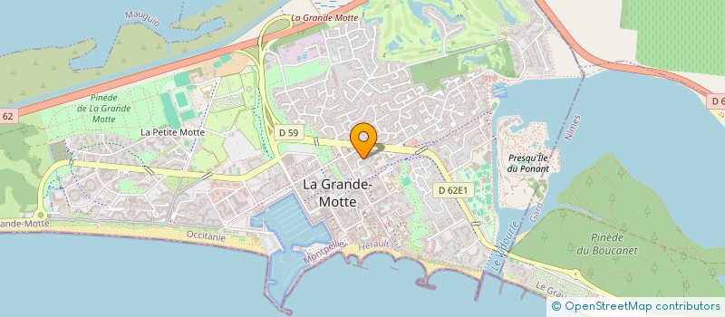 localisation de l'entreprise MADAME MALIKA ALLOUACHE  LA GRANDE-MOTTE