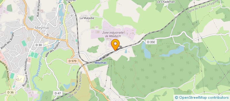 localisation de l'entreprise MADAME MALIKA BELHIMEUR  MEYMAC