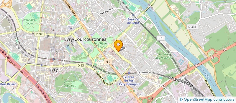 localisation de l'entreprise MADAME MALIKA BEN HAMANI  EVRY-COURCOURONNES