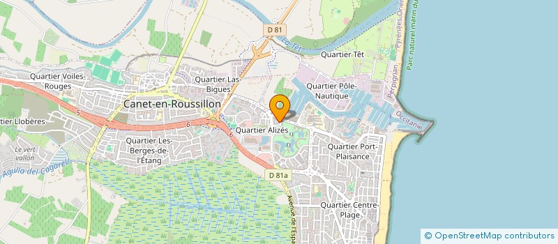 localisation de l'entreprise MADAME MALIKA DJEBABRA  PERPIGNAN