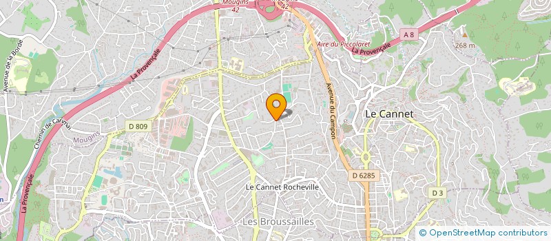 localisation de l'entreprise MADAME MALIKA DJEBROUNI à LE CANNET