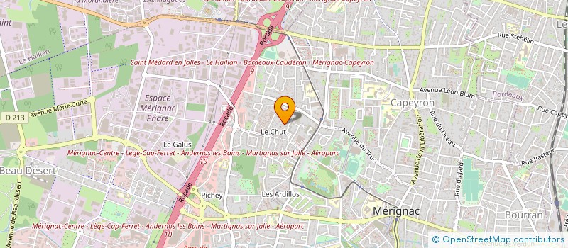 localisation de l'entreprise MADAME MALIKA HAMAIDI  MERIGNAC