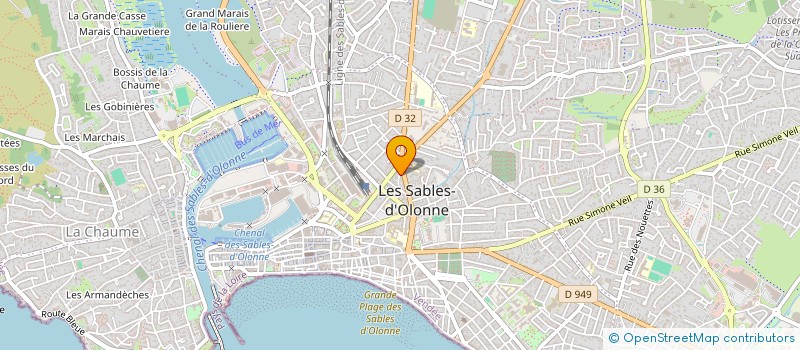 localisation de l'entreprise MADAME MALIKA KZIBER à LES SABLES D'OLONNE