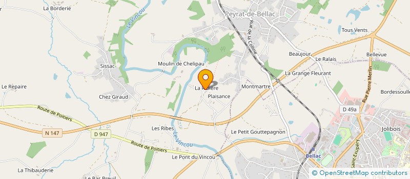 localisation de l'entreprise MADAME MALIKA ROUSSEAU à PEYRAT-DE-BELLAC