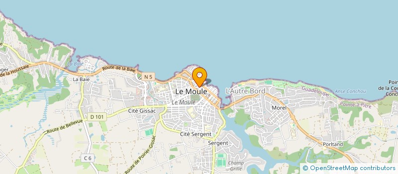 localisation de l'entreprise MADAME MALIKA THERESINE à LE MOULE
