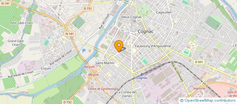 localisation de l'entreprise MADAME MALLAURY DONNAY à COGNAC