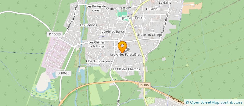 localisation de l'entreprise MADAME MALORIE BRU  LEGE-CAP-FERRET