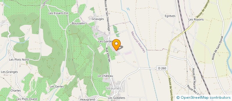 localisation de l'entreprise MADAME MALORIE DUMAINE  MERCUROL-VEAUNES