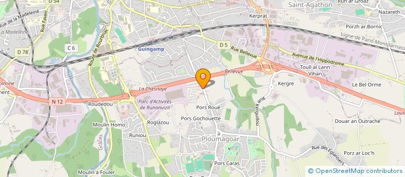 localisation de l'entreprise MADAME MALORIE HUDE  PLOUMAGOAR