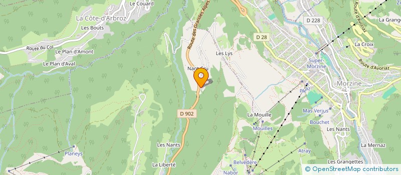 localisation de l'entreprise MADAME MALORIE MONIER  LES GETS