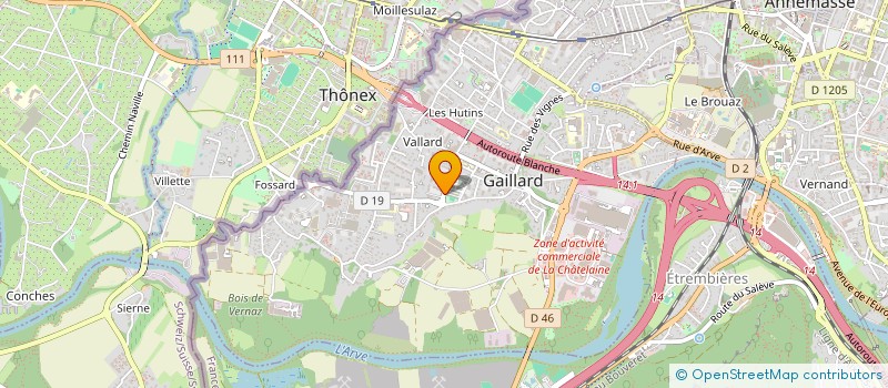 localisation de l'entreprise MADAME MALORY PERILLAT-CHARLAZ  GAILLARD