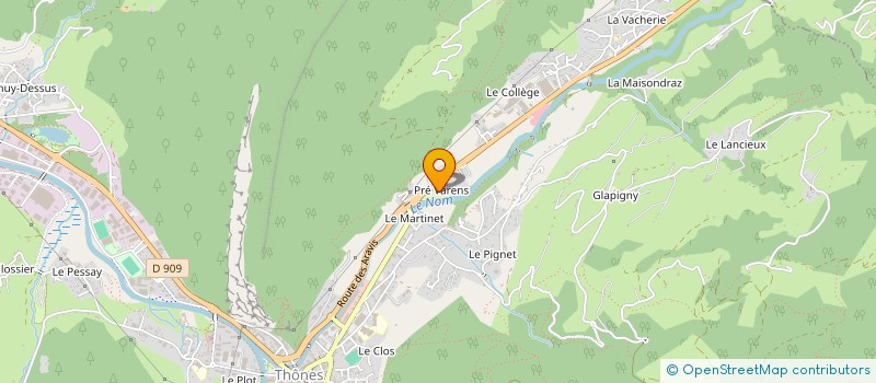 localisation de l'entreprise MADAME MALORY VACHERAND  THONES