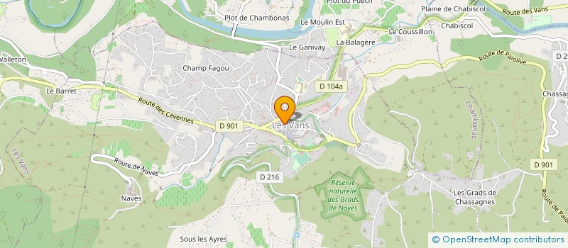 localisation de l'entreprise MADAME MALVINA LENTIER  LES VANS