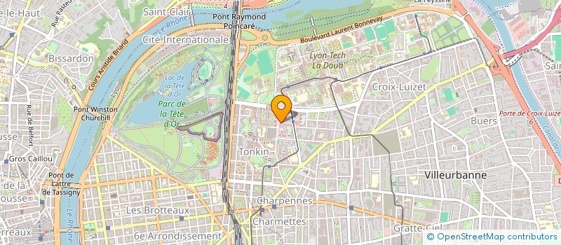 localisation de l'entreprise MADAME MALVINA MIGNE  VILLEURBANNE