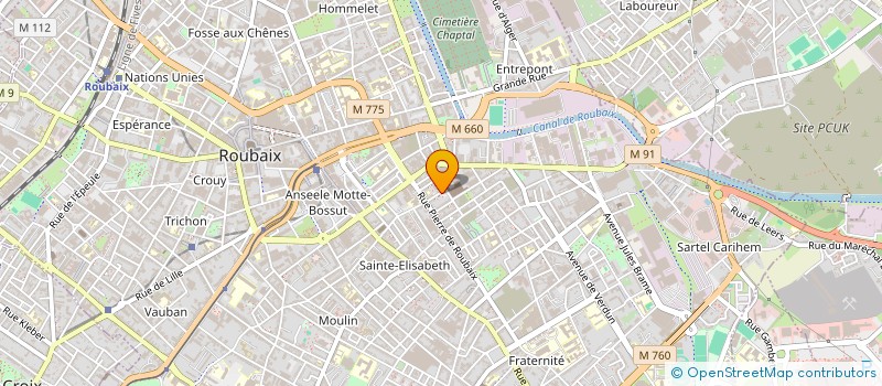 localisation de l'entreprise MADAME MALYNE PEDIE  ROUBAIX